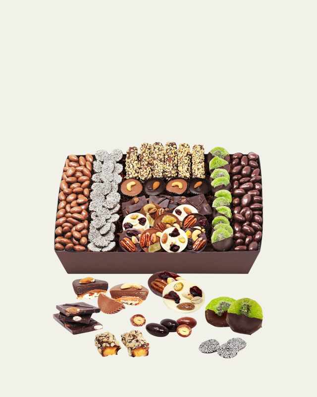 Premium Belgian Chocolate Covered Caramel Nut and Fruit Tray